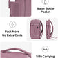 ECOHUB Travel Backpack for Women, Carry on Backpack with USB Charging Hole, Spirit Airlines Personal Item Bag Flight Approved, 15.6 Inch Laptop Backpack with Anti Theft Pockets, 30L, Pink