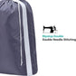 HOMEST 2 Pack XL Nylon Laundry Bag with Strap, Large Dirty Garments Organizer, Easy Fit a Hamper or Clothing Basket, Can Carry Up to 4 Loads of Clothes, Grey