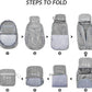ZOMAKE 25L Ultra Lightweight Packable Backpack, Foldable Hiking Backpacks Water Resistant Small Folding Daypack for Travel(Silver Gray)