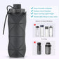 Silicone Collapsible Water Bottles,Lightweight Reusable Leakproof For Traveling Camping Hiking Cycling Sports Outdoor,Foldable Portable Travel Water Bottle 600ML Dark Blue And Pink 2Pack.
