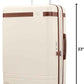 Virtuosa Hardside 21 Inch Carry On Luggage - Airline Approved with 360° Spinner Wheels, RightHeight™ Adjustable Handle - Zippered WetPak™ - TSA Lock - Expandable Light Polycarbonate Shell - Off White