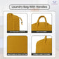 LFH Home Cotton Canvas Large Laundry Bag with Handle, Heavy Duty Drawstring Closure Washable Laundry Bags, School Travel, Home, Hotel, College Dorm, Organizer Sack, Toys Clothes 28x36-Yellow