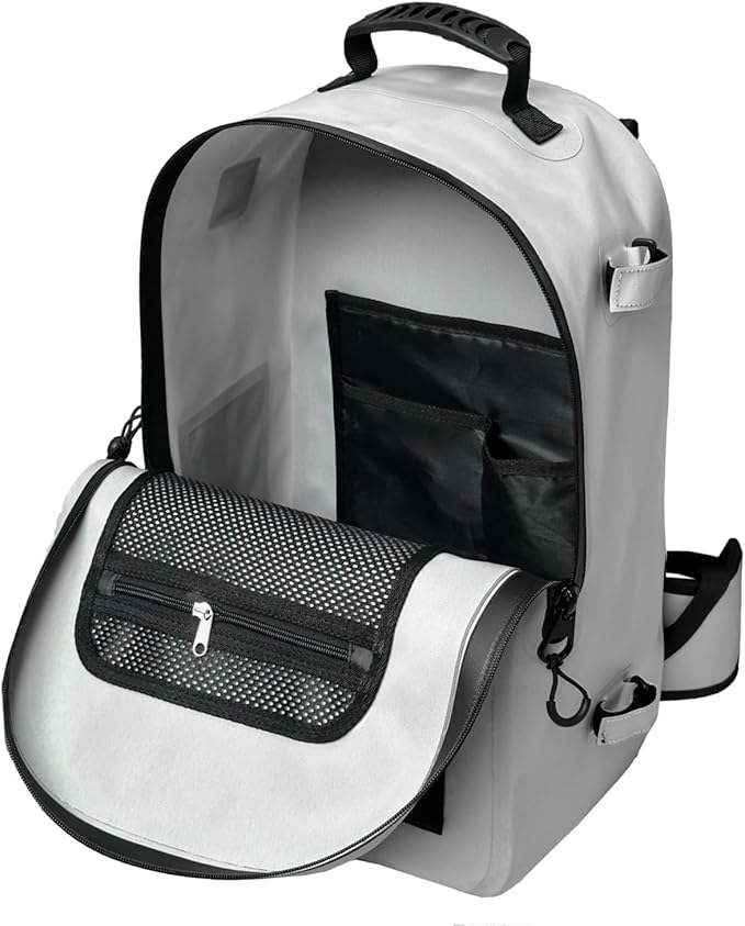 Buffalo Gear Waterproof Fishing Backpack With Rod Holder, 26L Fly Tackle Storage for Fishing