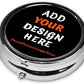 Custom Round Pill Case, Personalized Name/Photo Decor Travel Jewelry Organizer Container Medicine Vitamin Pill case - 3 Compartment