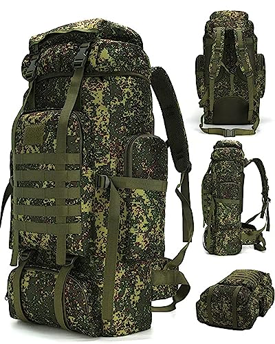 70L Camping Hiking Military Tactical Backpack Outdoor Water Repellent Adjustable Sport Bag
