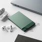 VULKIT Pop up Card Holder Minimalist Credit Card Holder RFID Blocking Slim Metal Card Case for Men or Women(Midnight Green)