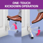 Door Stopper with Adhesive Bracket Stickers, No Drilling or Tools Needed, Available for All Doors, Door Holder, Heavy Door Stop, KickDown Door Stoppers, Bottom of Door by HASHI (Black/Bracket)