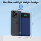 Portable Charger for iPhone with Built in Cables and Wall Plug,Upgraded 13800mAh Fast Charging USB C Power Bank,4 Outputs Travel Essential Battery Pack Compatible with iPhone 15/14/13/12,Samsung-Blue