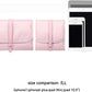 Voova Travel Jewelry Holder Organizer Case, Small Jewelry Storage Bag for Women Girls, Foldable Traveling Jewellery Pouch Roll for Necklaces Rings Earrings Bracelets, Mini, Light Pink
