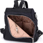 MINTEGRA Women Shoulder Backpack Multi-Pocket Nylon Purse Large Capacity Waterproof Casual Daypack