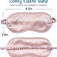 LULUSILK Mulberry Silk Sleep Eye Mask & Blindfold with Elastic Strap/Headband, Soft Eye Cover Eyeshade for Night Sleeping, Travel, Nap(Pink)