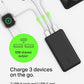 Belkin Portable Charger, USB-C Power Bank 20000 mAh w/ 2 USB-A Ports, 15W w/ Type-A to Type-C Cable for iPhone 16, 16 Plus, 16 Pro, 16 Pro Max, Samsung Galaxy S2, Google Pixel 10, etc. - Black
