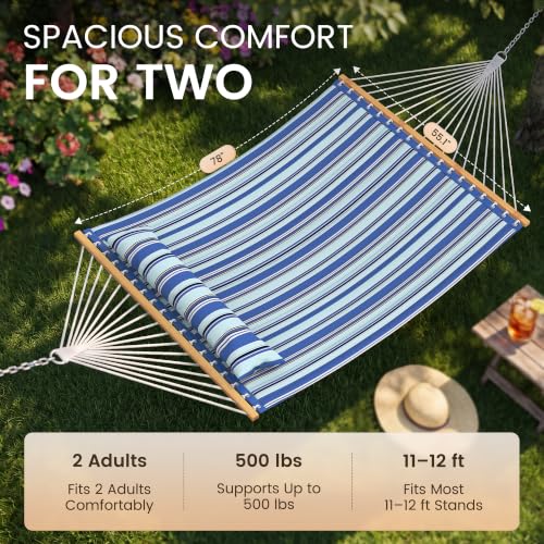 2Person Quilted Hammock with SpreaderBar