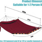 TegerDeger 12FT 2 Person Hammock Large Hammock 450LB Capacity Hardwood Spreader Bar & Nylon Rope for Outside, Patio, Garden, Backyard, Beach, Poolside - Red