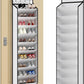 KEEPJOY 10 Tiers White Over Door Shoe Organizer Storage, Hanging Shoe Holder for Door with Large Deep Pockets, Fit 20-30 Pairs Shoe Rack for Sneakers, Boots. (White)