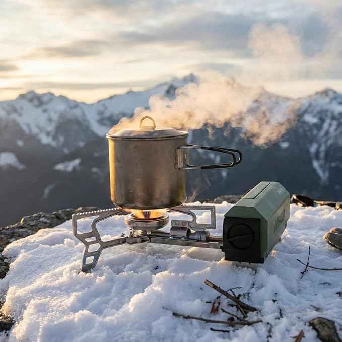 Portable Butane Gas Stove for Camping, Outdoor, and Indoor Cooking, Compact Lightweight Single Burner with Carrying Bag for Travel – by Altena