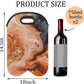 Wine Carrier Tote Personalized Bag for 2 Bottles - Neoprene Wine Bottle Holder with Carry Handle, Wine Protective Bag Insulated Bag Beer Cans Water Bottle Holder for Travel Picnic,Style14