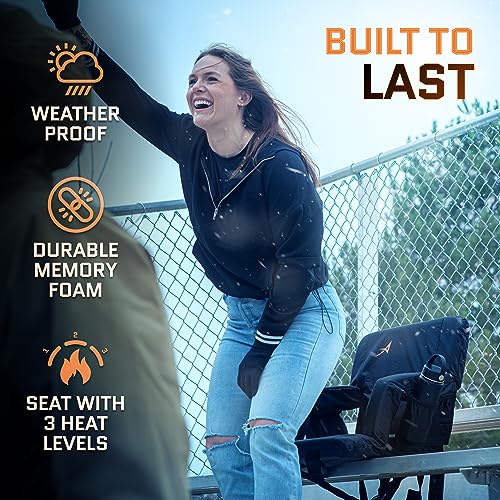 Heated Stadium Seats for Bleachers with Back Support