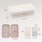 Lolalet Travel Jewelry Organizer, Jewelry Storage Case with Pocket, Earrings Necklaces Bracelets Ring Zippered Storage Pouch for Women -White