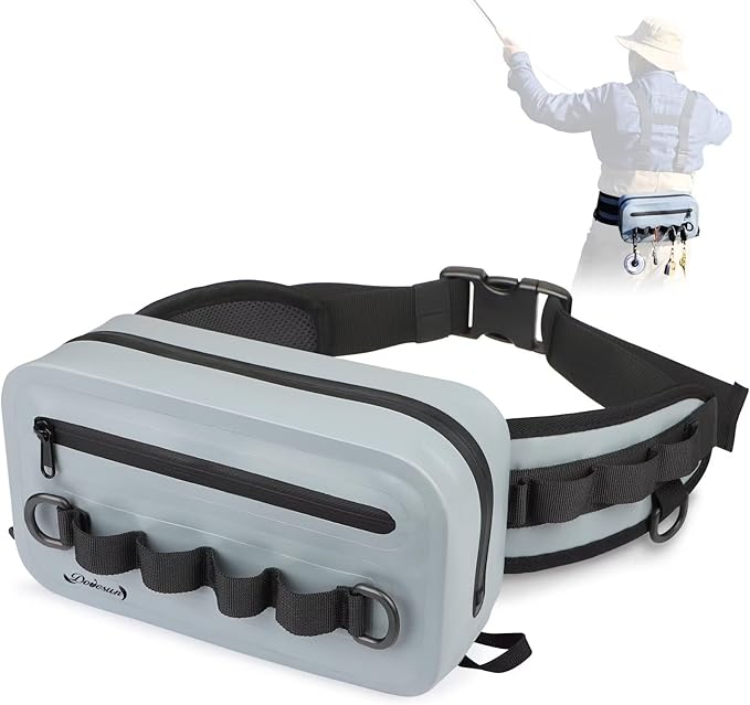 Dovesun Waterproof Fishing Fanny Pack for Men 3.3L Fly Fishing Bag Chest Pack with Airtight Zipper