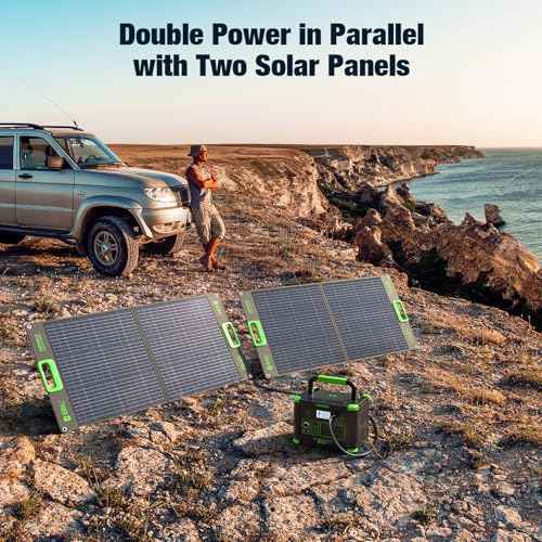 500W Portable Power Station with 100W Foldable Solar Panel