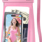 Large Waterproof Phone Pouch Floating, Waterproof Phone Case for iPhone 15 14 Pro Max 13 12 Plus 11 XS XR X Samsung up to 8.5'', IPX8 Water Proof Cell Phone Dry Bag for Beach Swimming Kayaking, Pink