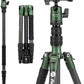 Fotopro 59" Carbon Fiber Travel Tripod, Compact Camera Tripod with Metal Ball Head, Detachable Monopod with Quick Release Plate and Bag, Load up to 8KG/17.63lbs