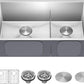 Kraus Kitchen Sinks Undermount - 32 Inch Stainless Steel Kitchen Sink, 60/40 Double Bowl, 16 Gauge, Model KHU103-32