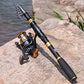 Carbon Fiber Telescopic Fishing Pole with Spinning Reel