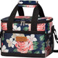 iknoe Large Foldable Cooler Bag, 8.5L Insulated Lunch Bag, Leakproof Lunch Cooler Tote with Multi-Bag Design Suitable for Beach, Picnic and Office Use, Flower 15-Can