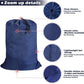 Washable Travel Laundry Bag with Drawstring (3 Pack), Large Dirty Clothes Bag Fit a Laundry Basket or Clothes Hamper, Enough to Hold 4 Loads of Laundry,26x39 inches Navy Blue 3