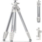 ULANZI Ombra Ⅱ Camera Travel Tripod White, 61.5" Aluminum Tripod Foldable with UKA Quick Release Plate for Phone Sony Canon, Video Shooting Vlogging Portable Stand w Phone Clamp Holder Carry Bag
