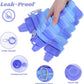 Collapsible Water Bottle for Adults, Boys, Students, Kids, Reusable Silicone Foldable Water Bottles for Travel Camping Hiking, Portable Sports Water Bottle, Purple & Blue