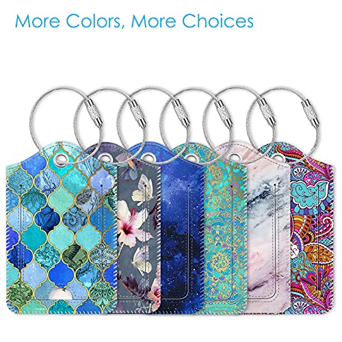 Luggage Tags Privacy Cover ID Label for Travel Bag Suitcase (2 Count)