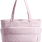 BAGSMART Tote Bag for Women, Lightweight Puffy Tote Bag with Compartments Shoulder Bag Handbag for Travel, Work, Gym,