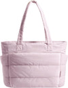 BAGSMART Tote Bag for Women, Lightweight Puffy Tote Bag with Compartments Shoulder Bag Handbag for Travel, Work, Gym,