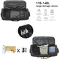 Vomgomfom 32" Soft-Sided Foldable Wheeled Travel Duffel Bag,Expandable 110L to 140L Rolling Cargo Bag with 2 Wheels and Multiple Pockets,Black-red - Roamly
