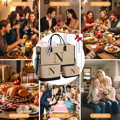 Initial Tote Bag