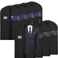 Syeeiex 40" Suit Bag(Set of 8), Suit Bags for Closet Storage, Garment Bags for Hanging Clothes, Suit Cover Bags for Suits, T-shirts, Jackets, Coats, Business Wear (Black)