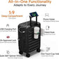 Expandable Lightweight PC Hard Shell Suitcase, 20-inch Carry On Luggage with TSA Lock, 360 Silent Spinner Wheels, Top Opening & Cup Holder - Ideal for Business Travel Suitcase (Black)