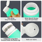Travel Bottles - 4 Pack TSA Approved Leakproof Silicone Portable Refillable Containers for Shampoo, Conditioner, Body Lotion, Soap (3oz/89ml)