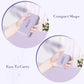 Travel Pill Organizer Box with Medicine Labels, 2Pack 7 Compartments Portable Pill Case, Daily Medication Organizer Storage Pill Container for Pocket Pharmacy(Purple, S+L 2pack)