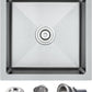 POPFLY 15×15 Inch Undermount Wet Bar Sink, 18 Gauge 304 Stainless Steel Kitchen Sink 15" Small Outdoor Mini Rv Under Counter Sinks, Brushed Nickel
