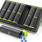 Weekly Pill Organizer 2 Times a Day, KOVIUU Large Travel Pill Box 7 Day, Am Pm Twice Daily Pill Case with Rotatable Handle, Pill Holder Container for Vitamin, Medicine, Supplement, Fish Oil, Green