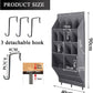 Over the Door Shoe Organizer, 14 Pockets Hanging Shoe Storage Rack with Large Deep Pockets, Oxford 600D Fabric Grey Shoe Storage Rack with 6 hook for Shoes, Slipper,Home Accessories etc