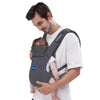 Baby Carrier Newborn to Toddler,Newborn Carrier(7-25lbs) with Head Support, Cozy Baby Wrap Carrier, with Hook&Loop for Easily Adjustable, Soft Fabric (Breathable Black) (All-Gray)