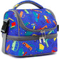 Kids Double Decker Cooler Insulated Lunch Bag Large Tote for Boys