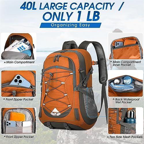 Hiking Backpack 40L Packable Lightweight Camping Daypack Men Women