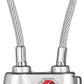 ZHEGE TSA Lock for Luggage 3 Digit Combination Cable Lock with Alloy Body for Suitcase, Baggage, Backpack, Pistol Case (Silver)