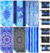 6 Pack Microfiber Beach Towel Oversized 71x32 Colorful Print Bulk (6 Count)